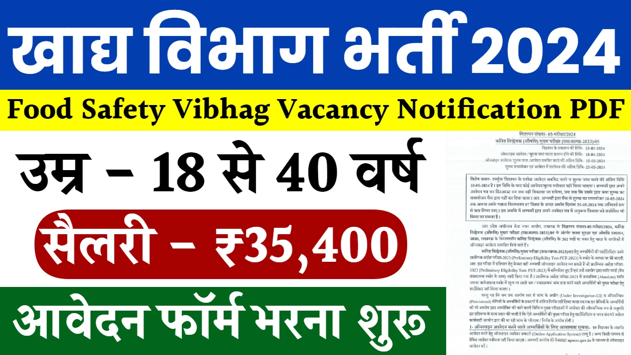 Food Vibhag Vacancy 2024